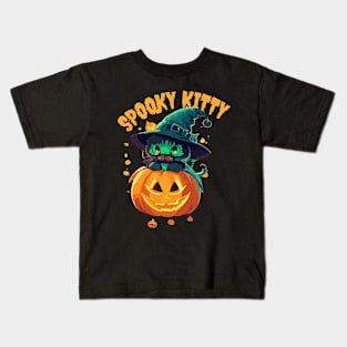 Spooky Kitty Cat Kids T-Shirt